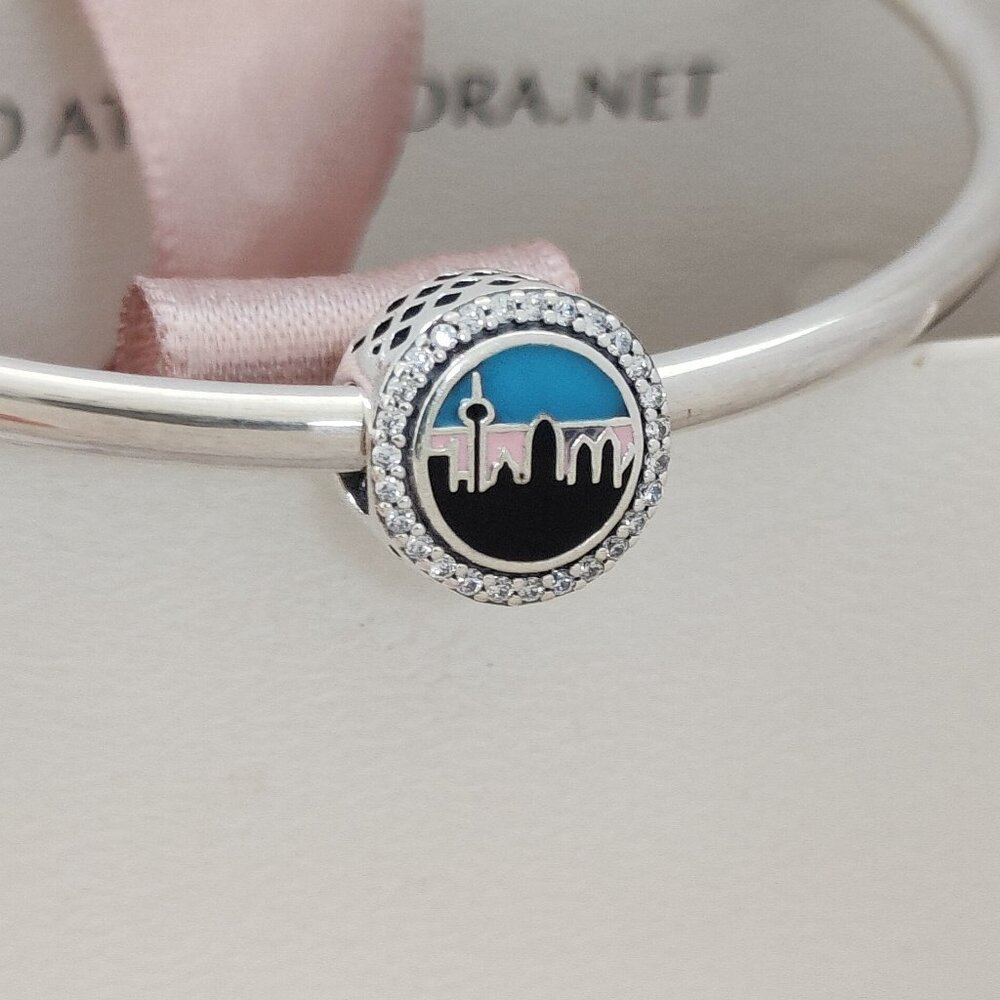 Pandora San Antonio Texas Exclusive Charm Bead Button S925 Silver with box